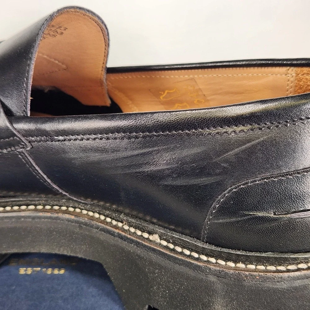Tricker's James Loafers Mens Size 11 Black Todd Snyder Vibram Lug Sole 3227/63